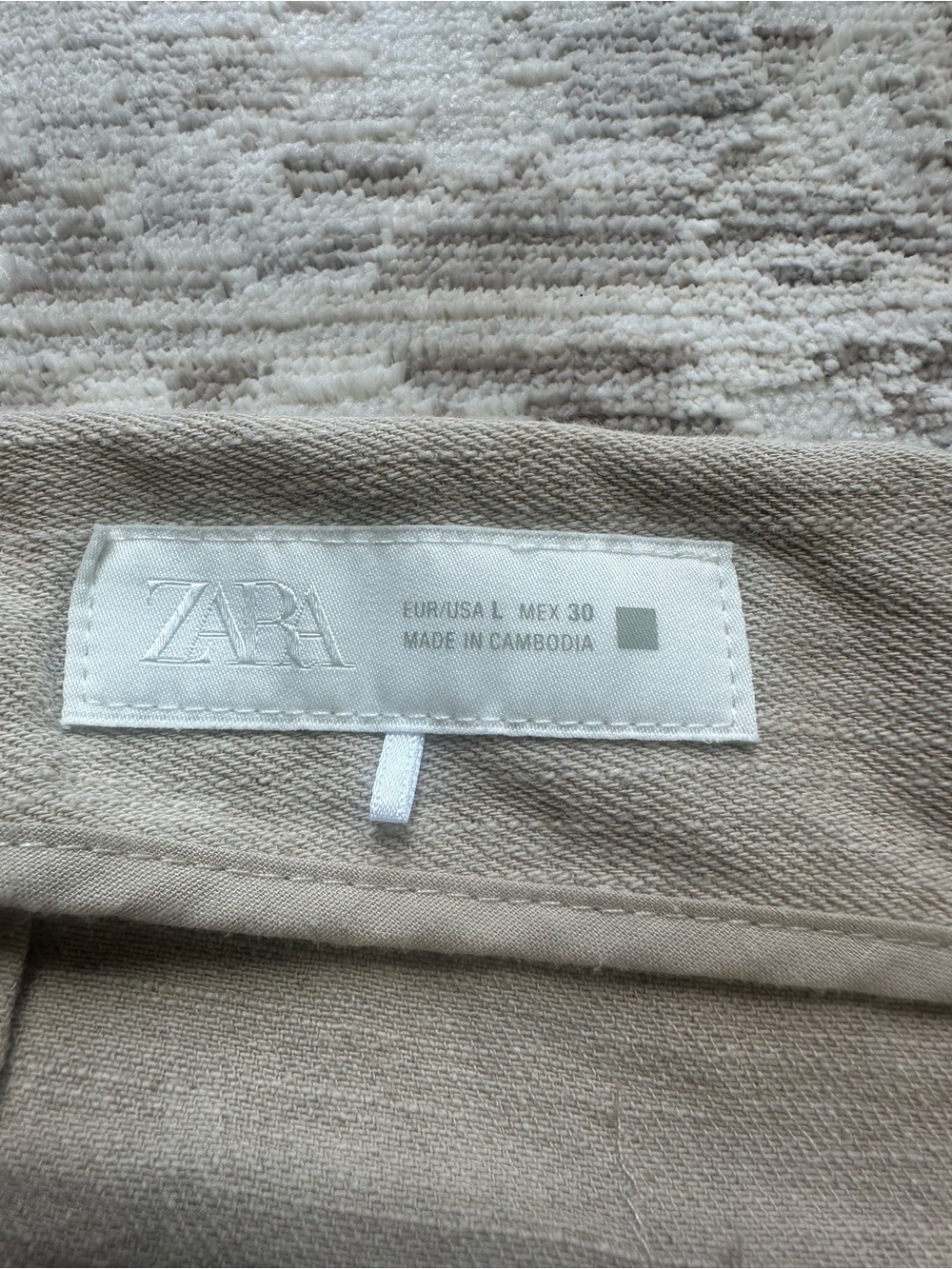 Zara Rustic Frayed High Waist Wide Leg Cropped Denim Capri Culotte Trousers (L) - Picture 13 of 13